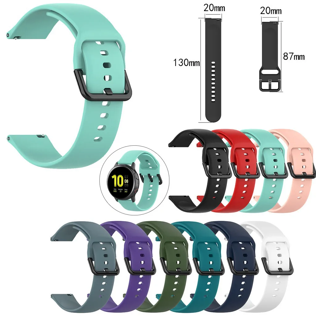 Смарт ремешок для Samsung Galaxy Watch Active 2 40/44 мм силиконовый сменный наручных часов 104/130
