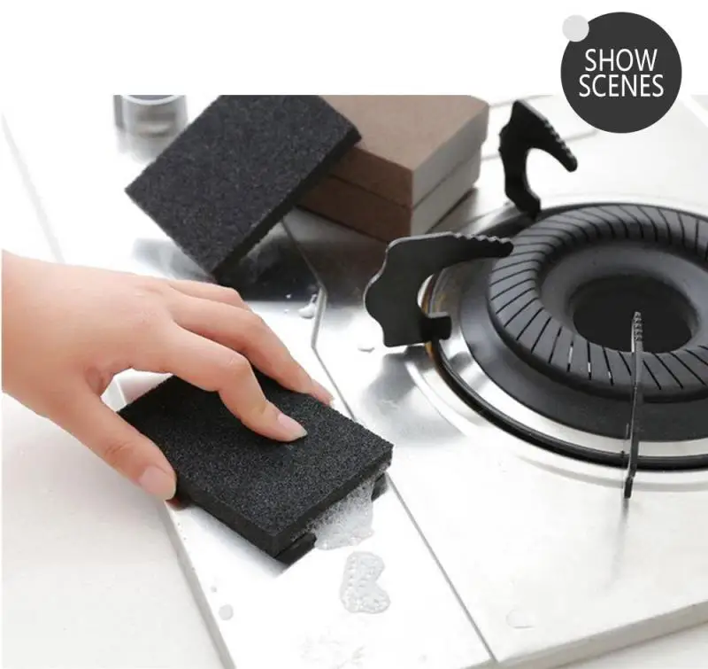 

Home Clean Sponge Eraser Rust Remover Brush Dish Pot Cleaning Brush Sponge Emery Descaling Clean Rub Pot Kitchen Tool Accessori