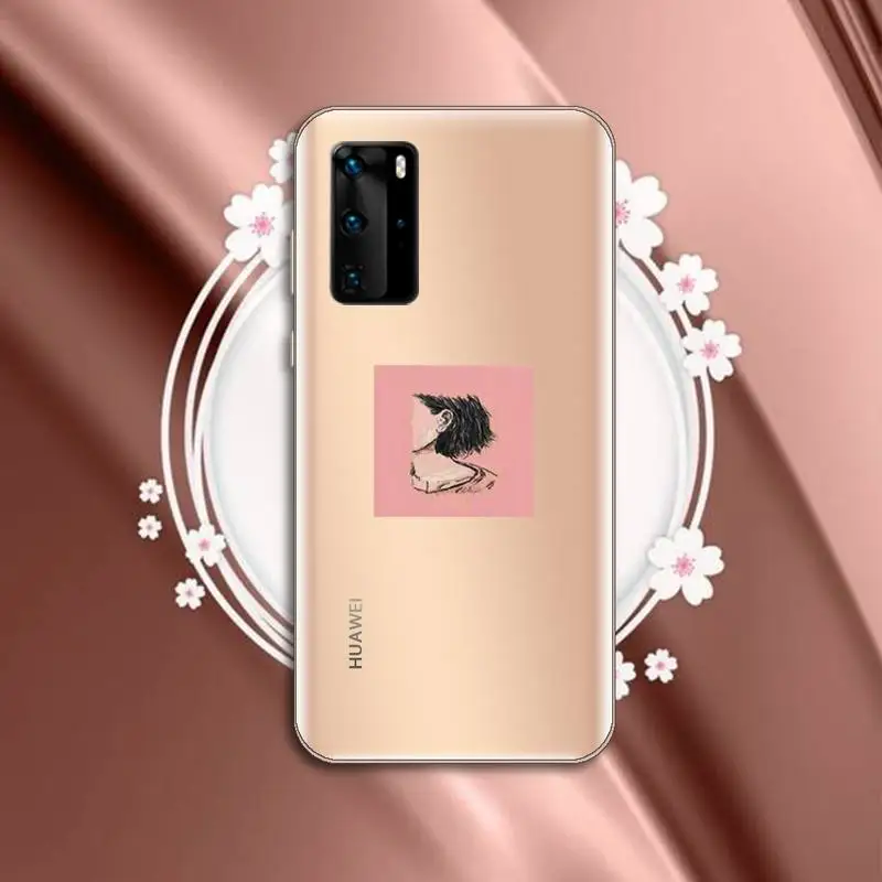 

pink rainbow flower cute aesthetic design luxury protective Phone Case Transparent for Huawei P honor 8 10i 20 30 40 smart 2019