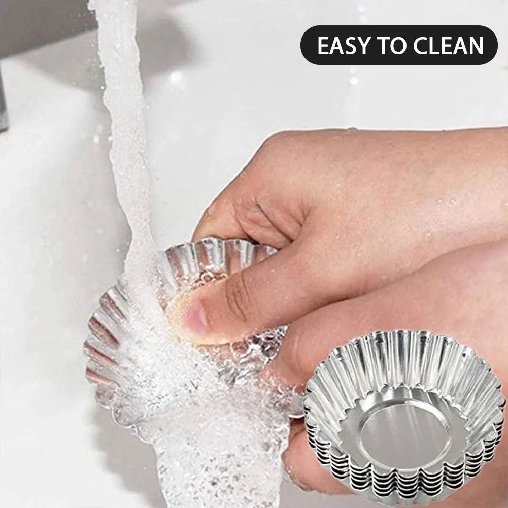 30 шт. формы для яичного пирога мини Алюминий Торт Формочки Для Маффинов банки