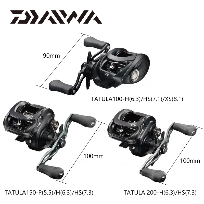 DAIWA TATULA 100 150 200 Fishing reel Baitcasting Reel MAX DRAG 5kg/6kg low profile fishing reel Casting Reel 7BB+1RB saltwater