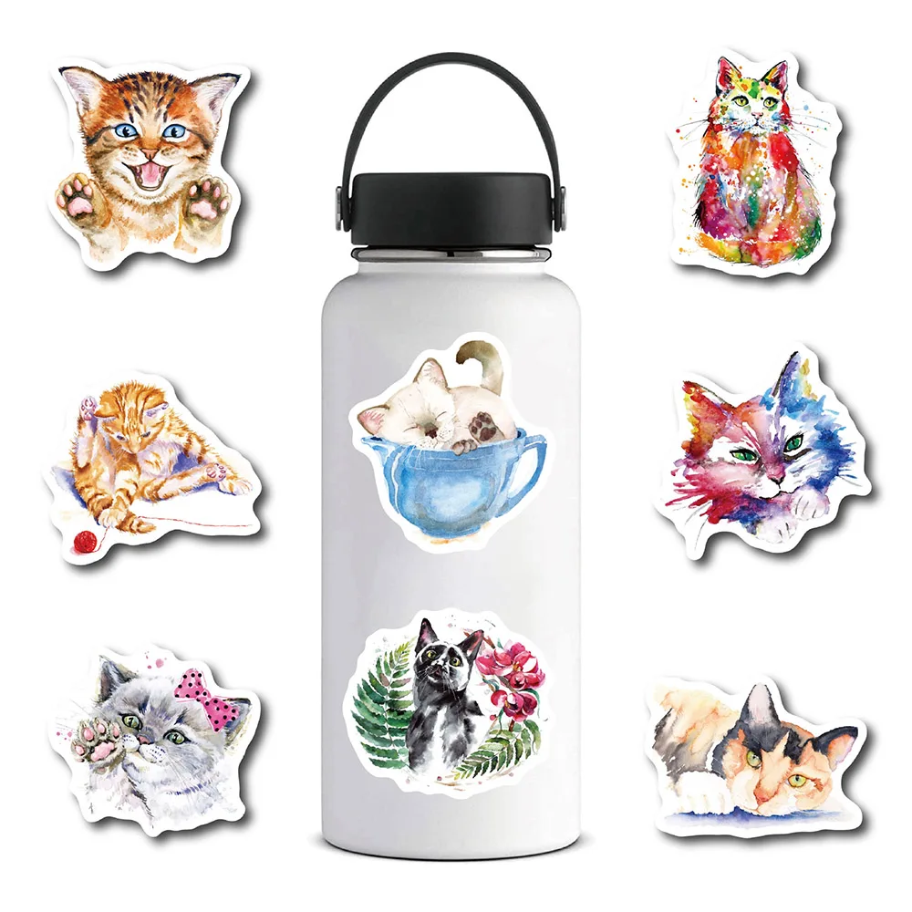 103050pcs cute cats animal graffiti stickers cartoon decals kids toy diary suitcase scrapbook phone laptop waterproof sticker free global shipping