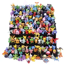 144Pcs Styles Pokemon Figures toys Model Collection 2-3cm Pokemon Pikachu Anime Figure Toys Dolls Child Christmas Halloween Gift