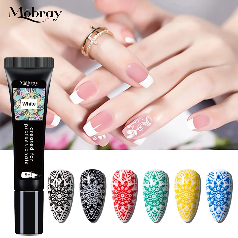 

Nail Stamping Gel Polish Multicolor Steel Print Oil Transfer Soak Off Varnish for Print Nail Art Stamp Plates Manicure Tool