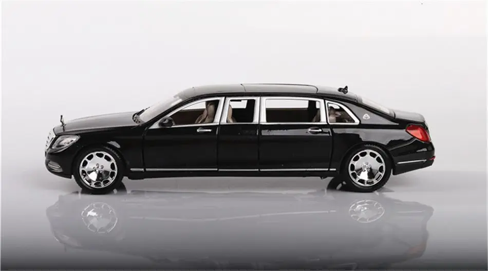 1/24 Maybach S600 металлическая модель автомобиля литая под давлением сплав высокая имитация, модели автомобилей 6 дверей можно открыть инерционные игрушки для детей Difts