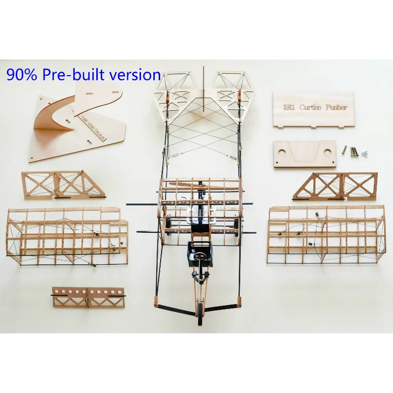 Pre-built version Статическая модель, модели самолетов, Curtiss толкатель статическая шкала дисплей копия, набор из пробкового дерева, Balsawood самолет - Цвет: Pre-built version
