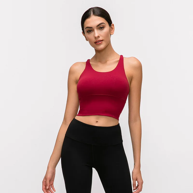 

For the female new backless fitness underwear bra small condole belt cross the back movement