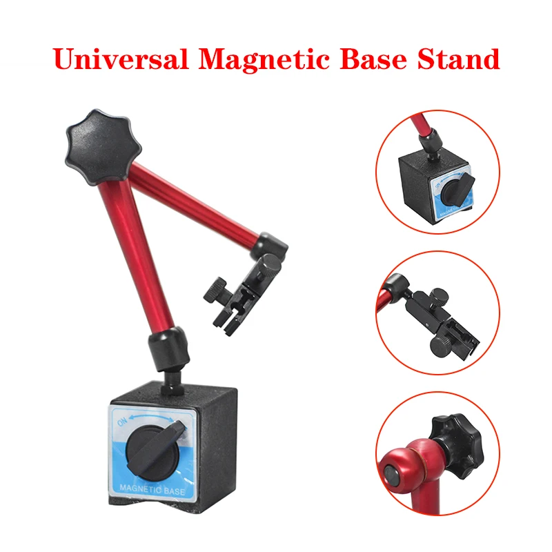 

Total Height 350mm Big Universal ON/OFF Stand Base Flexible Magnetic Base Holder Stand Tool & Dial Indicator Test Tool