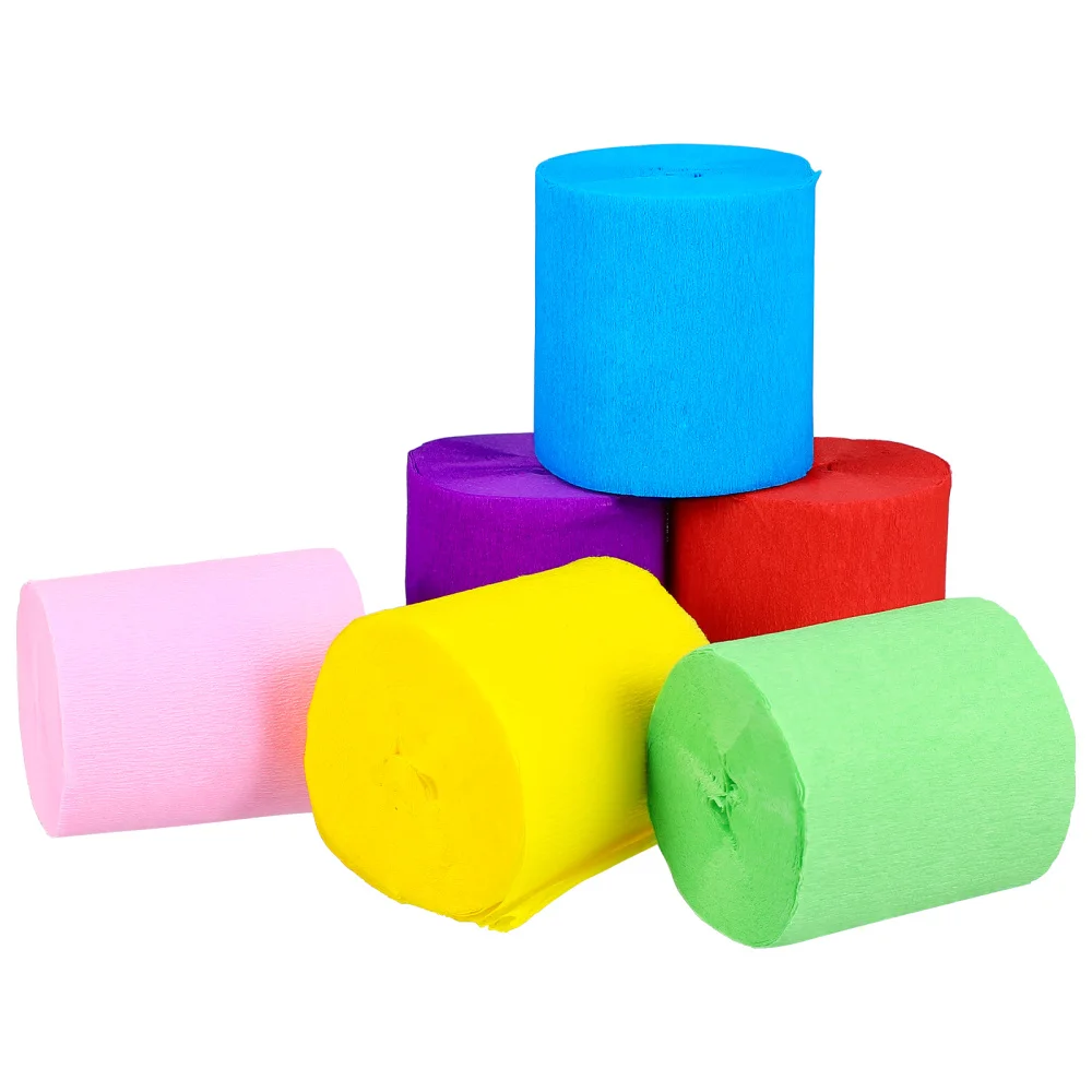 Ваше место 6 рулонов рулоны крепированной бумаги длинные узкие ленты из бумажные