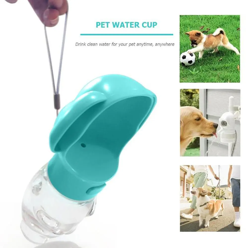 Бутылка для воды собак портативная герметичная чашка с большим лотком дорожная