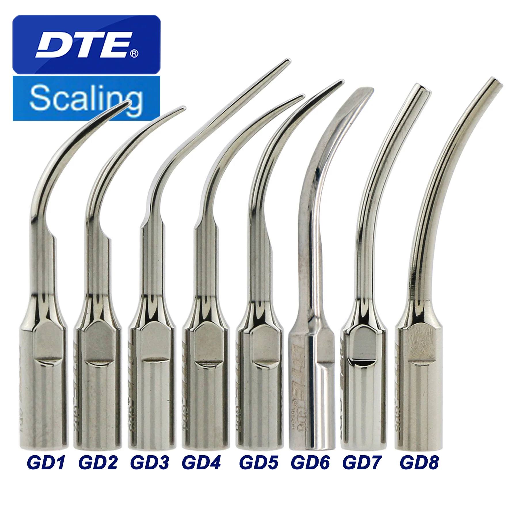 

Woodpecker DTE Series Dental Supragingival Scaling Tips Ultrasonic Scaler Tip GD1 GD2 GD3 GD4 GD5 GD6 GD7 GD8 Fit NSK Satelec