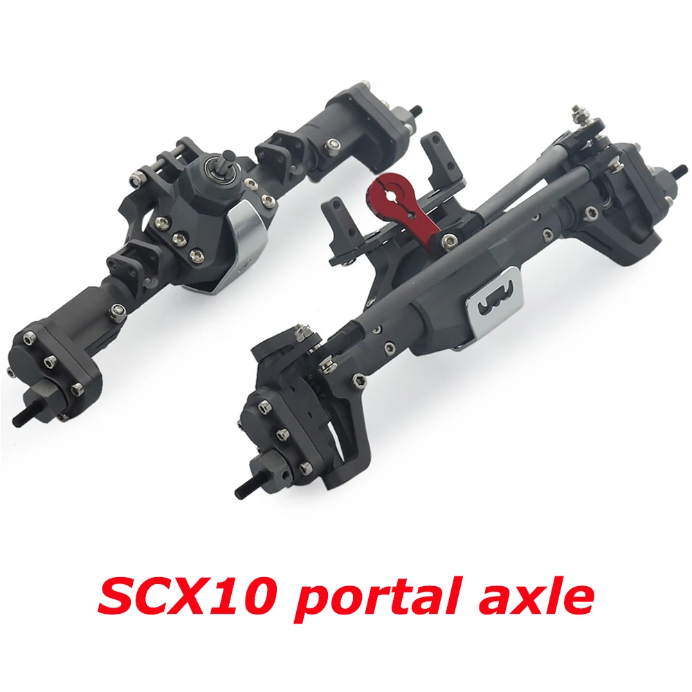 

Aluminum Alloy CNC Machined Front Rear Portal Axle for 1/10 RC Rock Crawler Axial SCX10 I SCX10 II Redcat GEN8 RGT EX86100