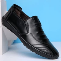 classic man round toe dress shoes men leather business casual shoes mens black wedding shoes oxford formal shoes