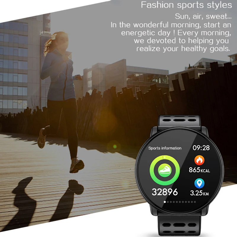 Q88 Round Screen Smart Watch Sport Waterproof Smartwatch Heart Rate Sleep Step Counter Blood Pressure Monitoring Band | Электроника
