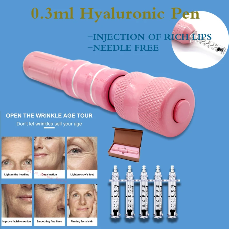 Вращающийся пистолет для наполнения губ meso гиалуроновая ручка 0 3 мл розовый