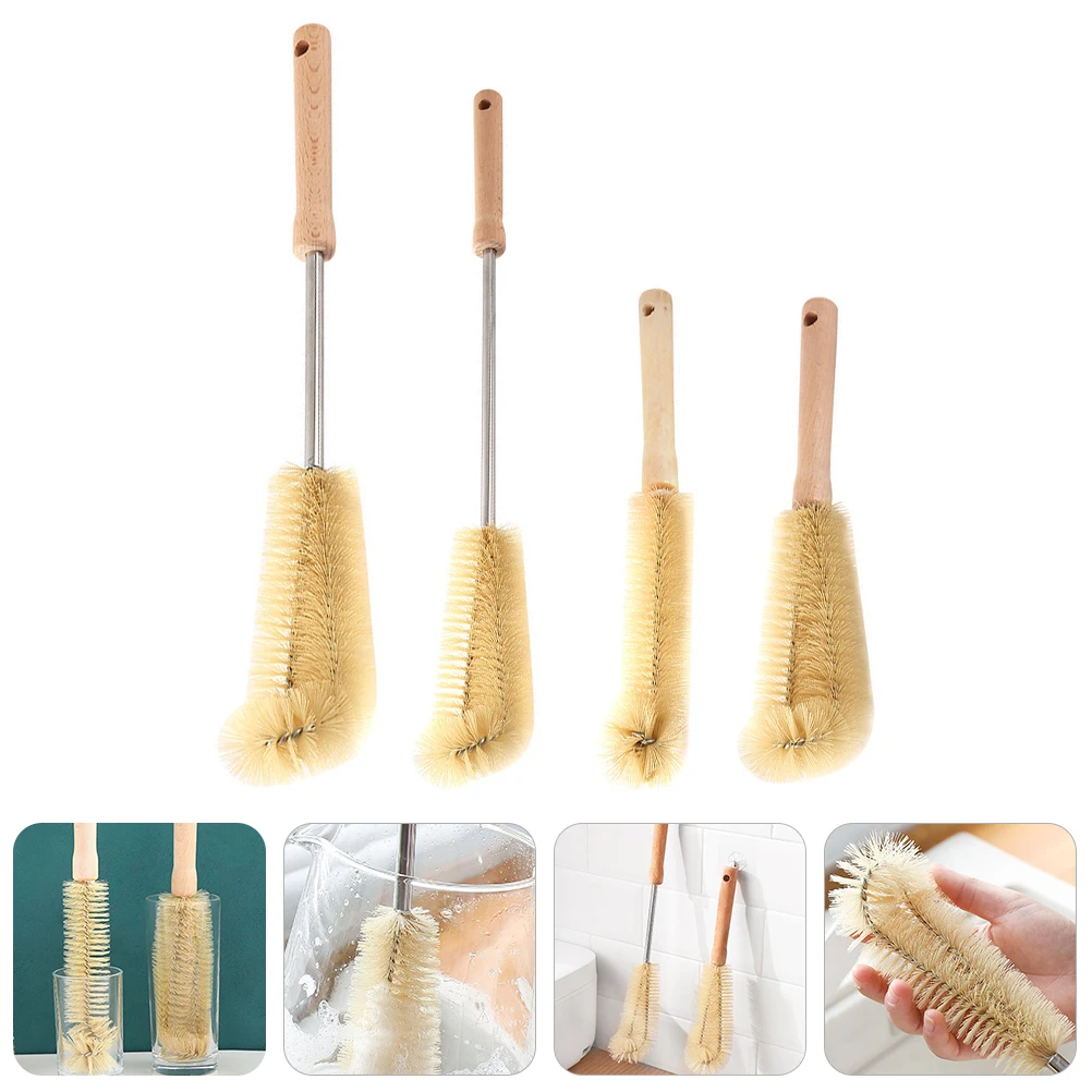

4pcs Creative Multipurpose Portable Practical Long-Handle Brushes Baby Bottle Brushes