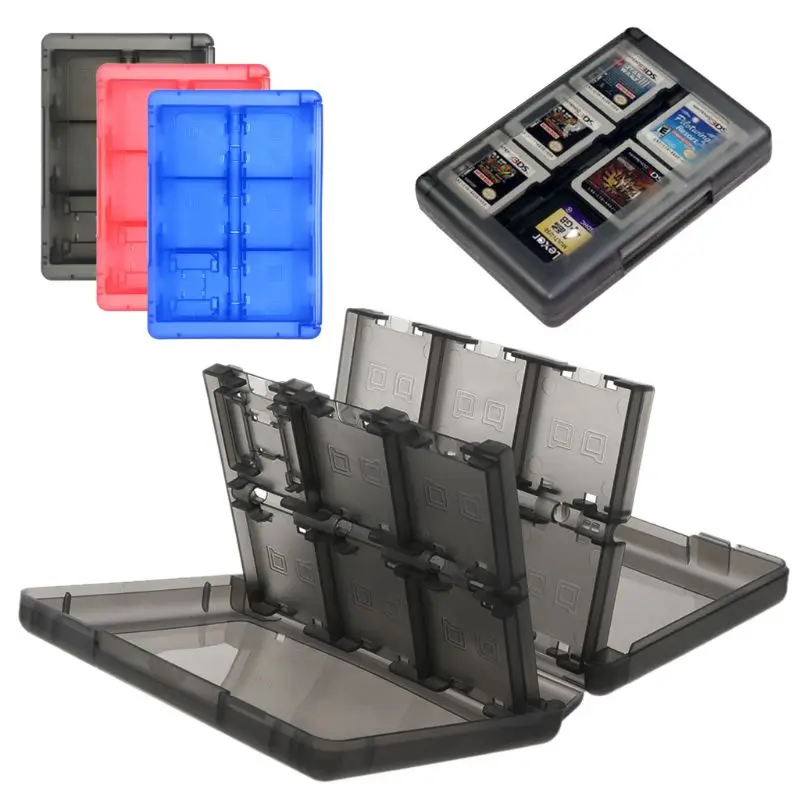 

24 in 1 Protective Case Game Cards Cartridge Holder Storage Box Organizer Shockproof Shell Portable for Switch 3DS 2DS/DS