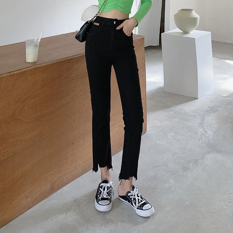 

Woman Skinny Jeans High Waist Clothes Blue Denim Clothing Streetwear Vintage Quality Nice Sretch Vogue Harajuku
