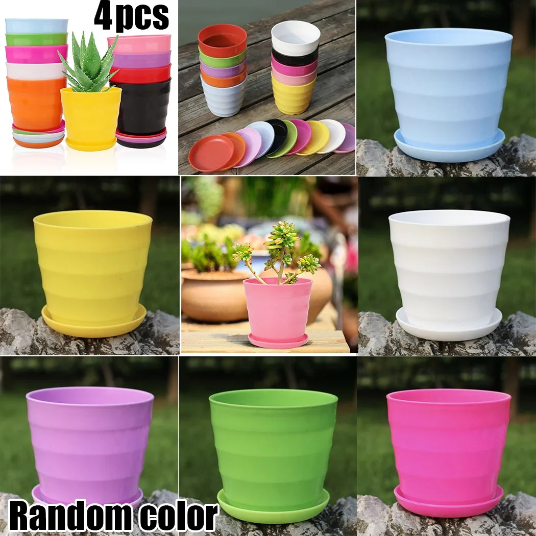 

Round Plant Pot Saucer Succulent Colourful Flower Pot Flowerpot Garden For Home, Garden, Balcony Or Terrace Flower Plant Planter
