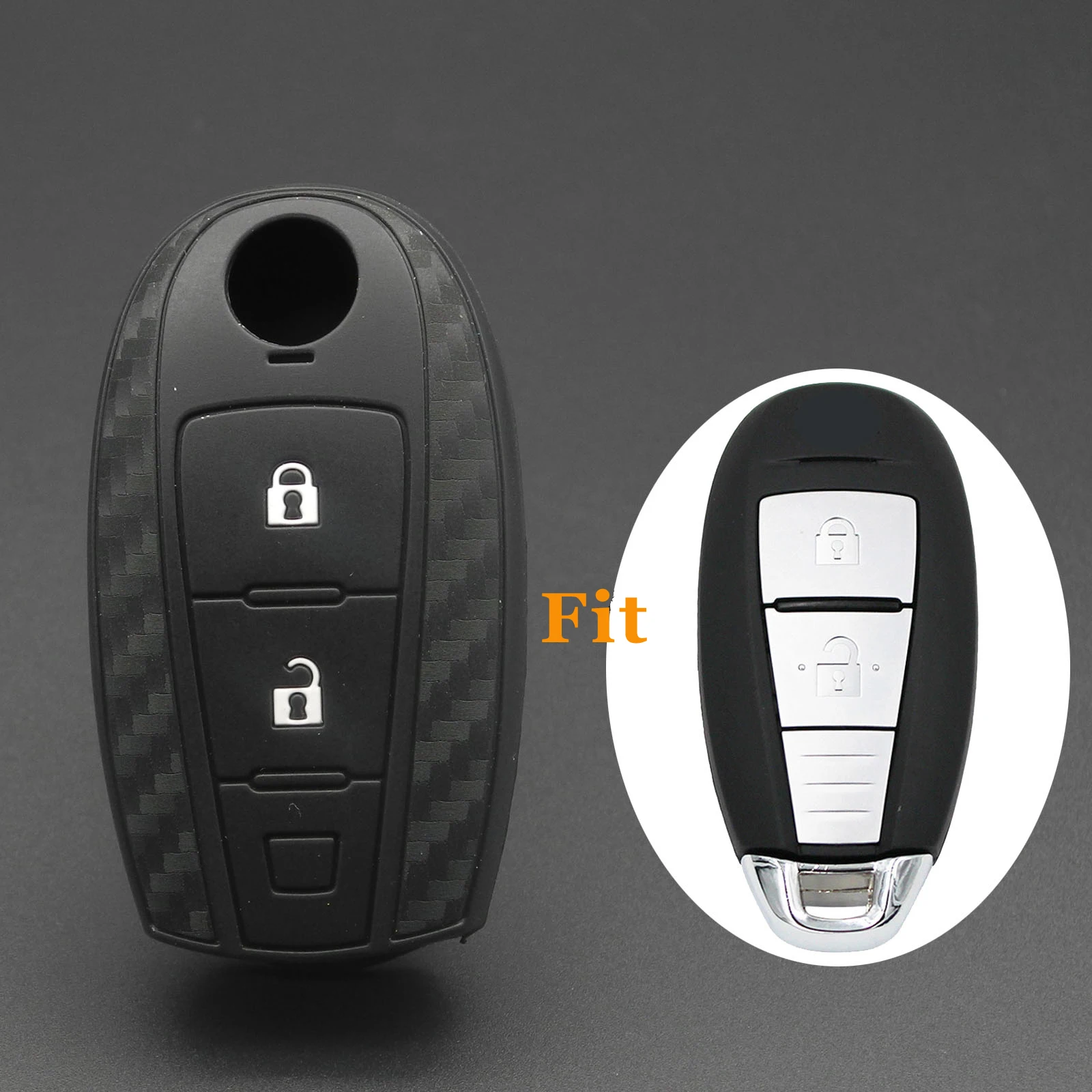 

Jingyuqin 10 шт. 2 кнопки чехол для дистанционного ключа от машины силиконовый защитный чехол для Suzuki Swift Sport Sx4 Scorss автомобильные аксессуары