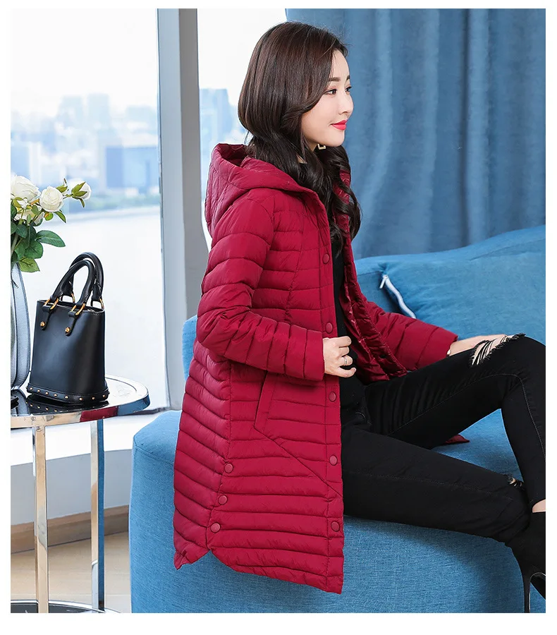 AliExpress New Style down Jacket Cotton-padded Clothes Women's Slimming WOMEN'S Dress Cotton-padded Jacket Thin Slim Fit Mi