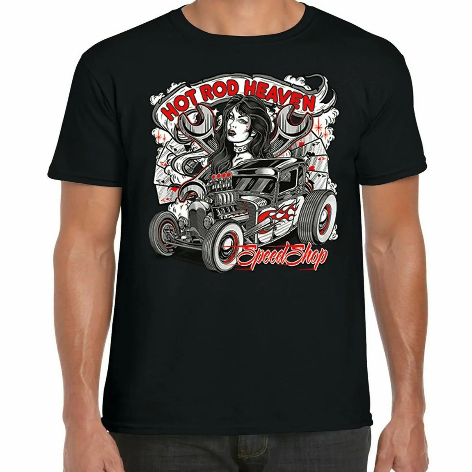 

Hotrod 58 T Shirt Big and Tall Hot Rat Rod American Vintage Retro Rockabilly 66- show original title