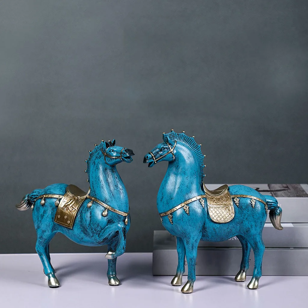 

Modern Horse Statue Resin Horse Figurine Decoration Bookcase Bookshelf Shelf Horse Sculpture Ornament for Home Office Decors