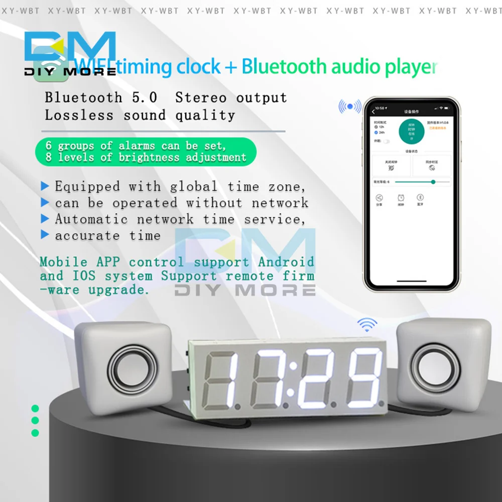 MP3 декодер для автомобиля 5 В MP3-плеер Bluetooth 0 стерео аудио модуль Wi-Fi таймер часовой