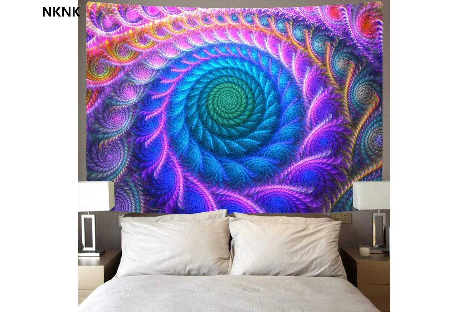 

NKNK Brand Geometric Tapiz Psychedelic Tenture Mandala Vortex Home Tapestrys Color Wall Tapestry Wall Hanging Boho decor Hippie