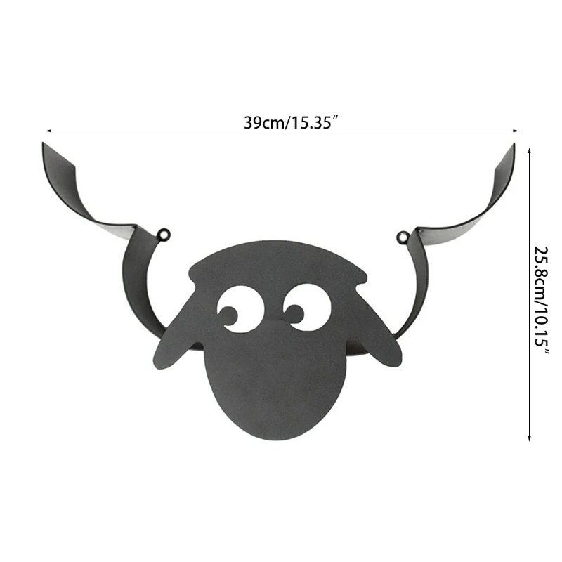 

Toilet Roll Holder Sheep Wall Mount Black Metal Toilet Paper Wc Tissue Storage