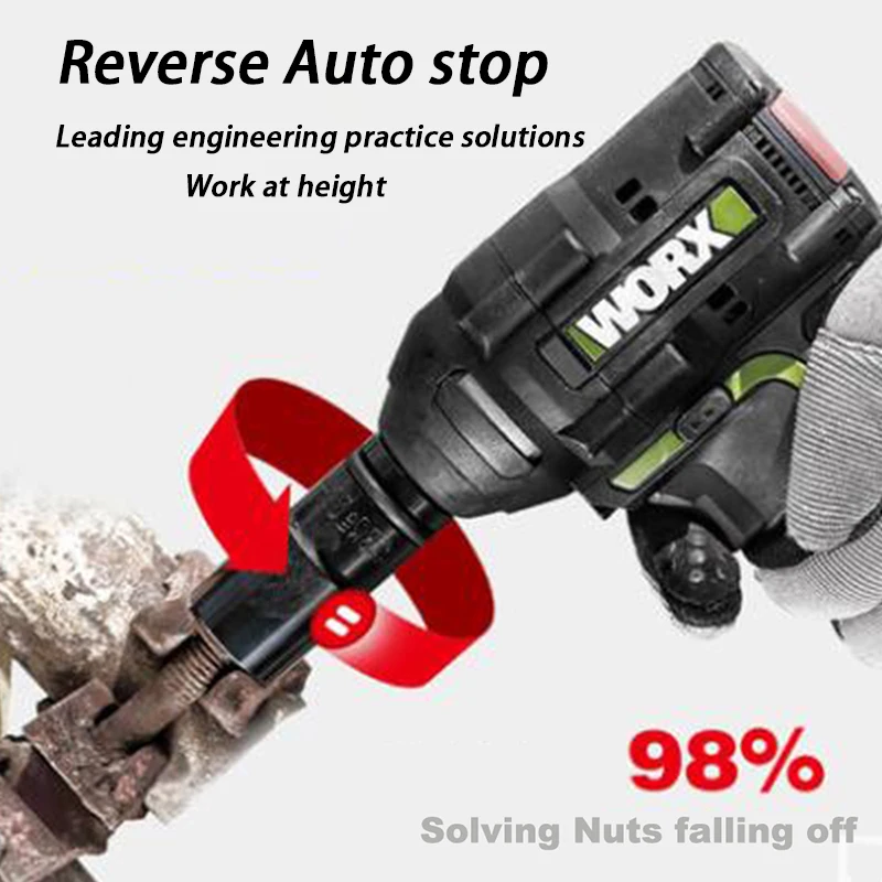 Ударный гайковерт WORX WU279 бесщеточная электрическая дрель небольшой ветровой