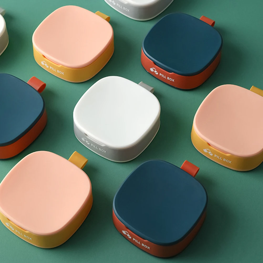 

Portable 4 Grids Pill Case Medicine Tablet Dispenser Organizer Pill Box Splitters Pill Storage Organizer Container