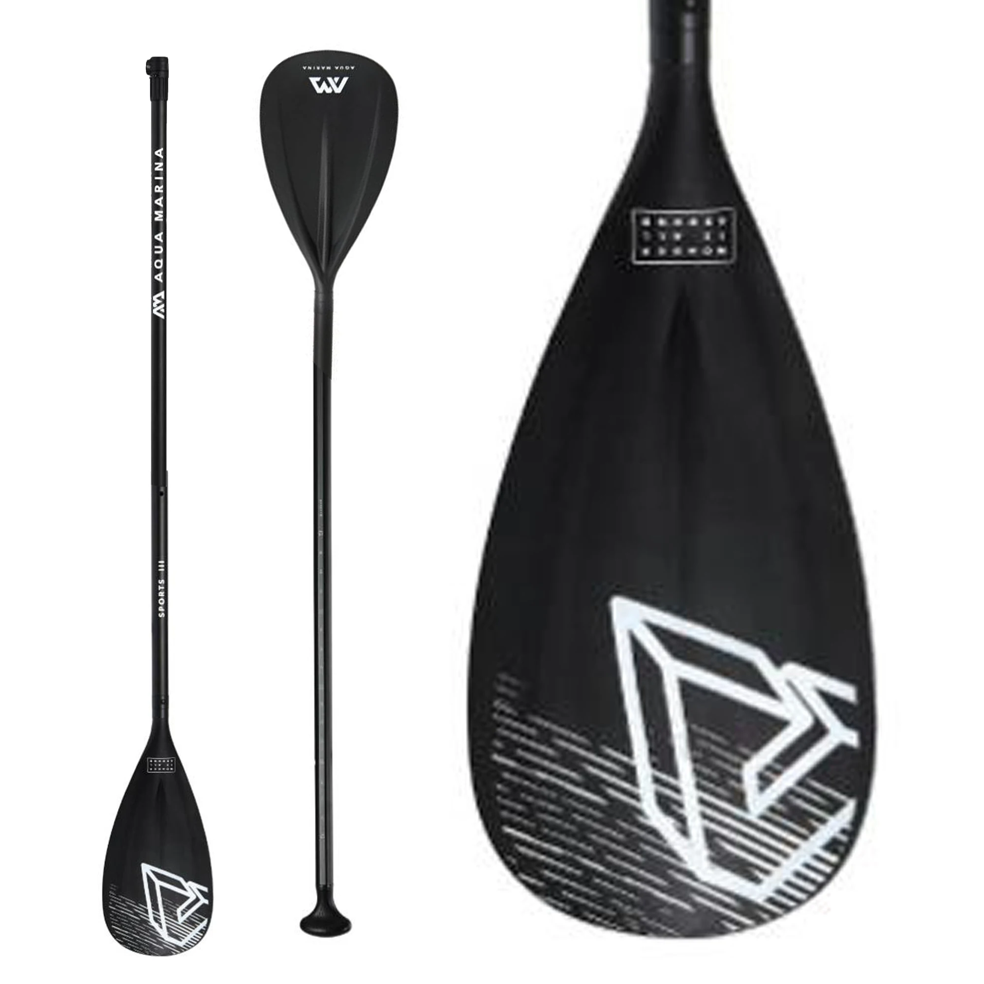 Регулируемое весло из алюминиевого сплава Standard SPORTS III с одним лезвием для SUP доски