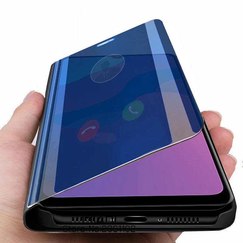 Умный зеркальный флип-чехол для huawei honor 9a 9s 9c 10 lite light 10i чехол-книжка с подставкой