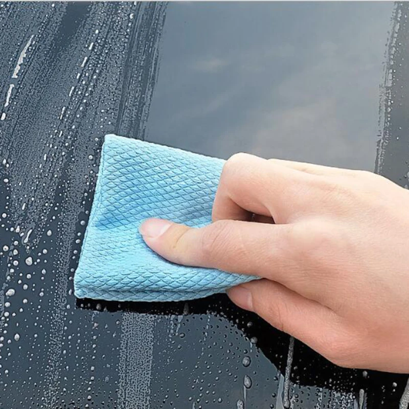 

5Pcs Kitchen Cleaning Towel Wiping Rags Anti-Grease Efficient Fish Scale Wipe Cloth Cleaning Cloth Home Washing Dish Rags