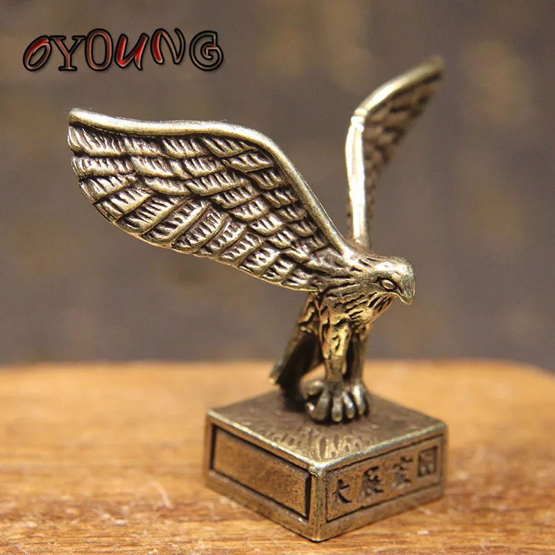 Винтажные Украшения в виде летающего орла медные маленькие животные офисный