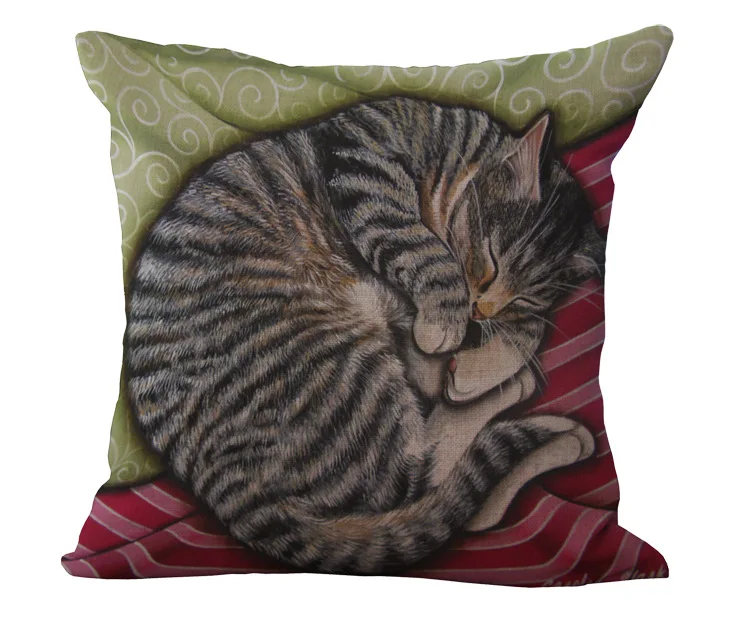 

Cute Cartoon Cat Pillowcase Pillowcase Cushions Pillowcase Linen Cushion Cover Throw Pillow Sofa Decoration Pillowcover 45x45cm