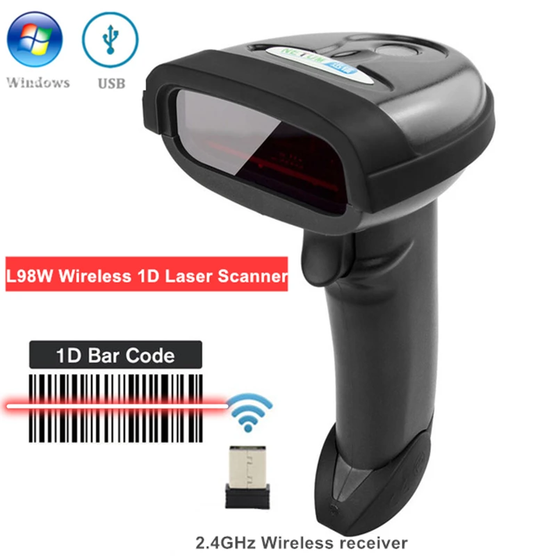 Портативный сканер штрих-кода CCD и беспроводной ручной 1D считыватель