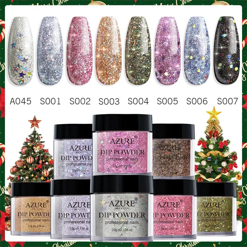 Modelones 8 шт./лот блестящая пудра для погружения натуральный сухой голографический