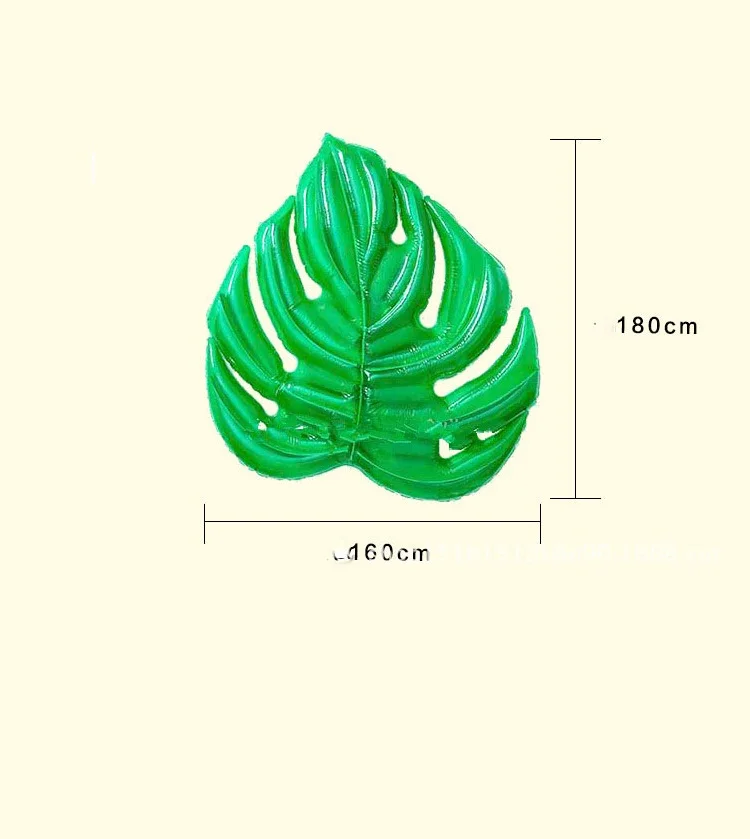 

180*160cm Giant Inflatable Green Leaf Pool Raft Lounge Foliage Floats Water Toys Ride-On Swimming Ring For Adult Children Party