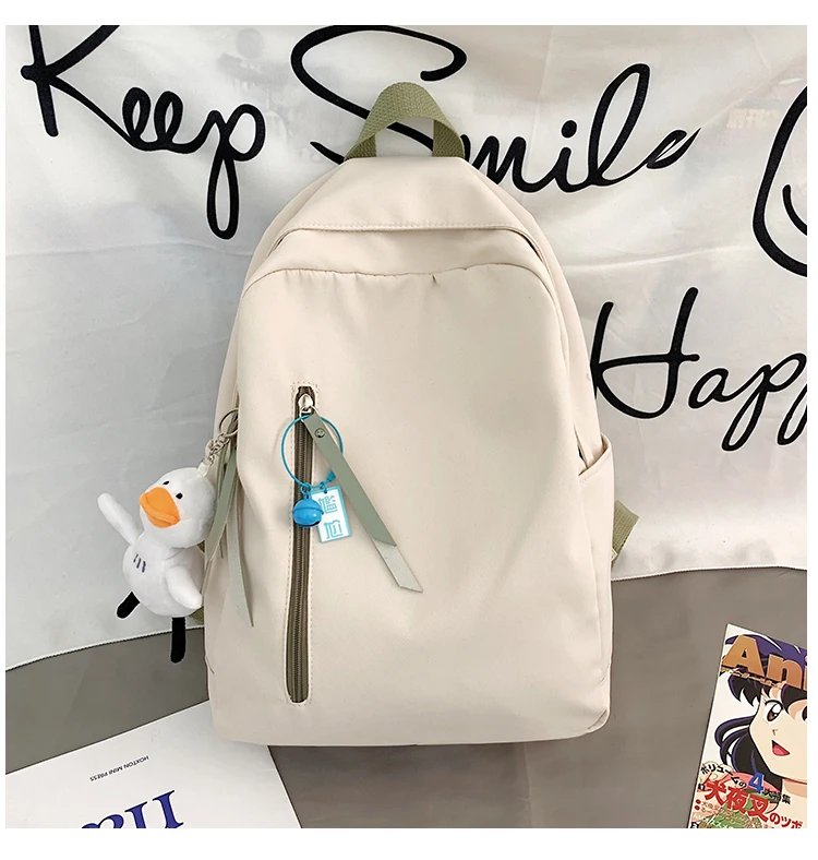 

YTX1821 Female college student original niche solid color backpack wild Korean style college style backpack