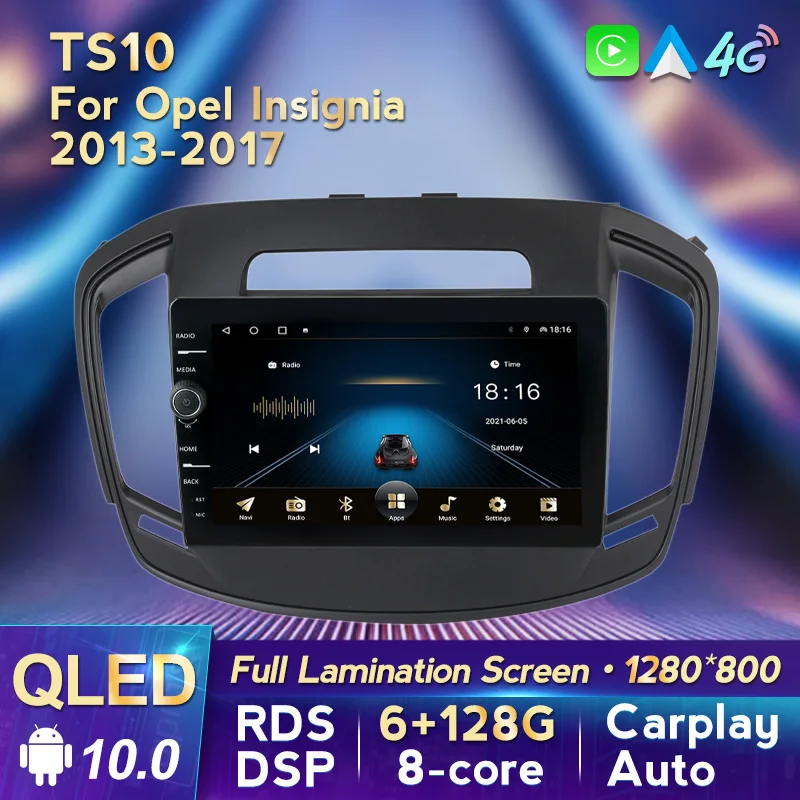 

MLOVELIN QLED Screen SuitableSuitable for opel lnsignia 2013-2017 car multimedia radio gps navigation RDS built-in carplay auto