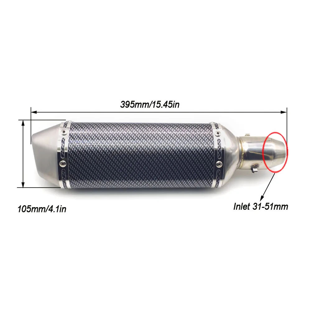 

Universal Motorcycle Exhaust Pipe 51mm Scooter Exhaust Muffler escape moto DB Killer FOR yamaha tdm 900yamaha r1 2015benelli 500