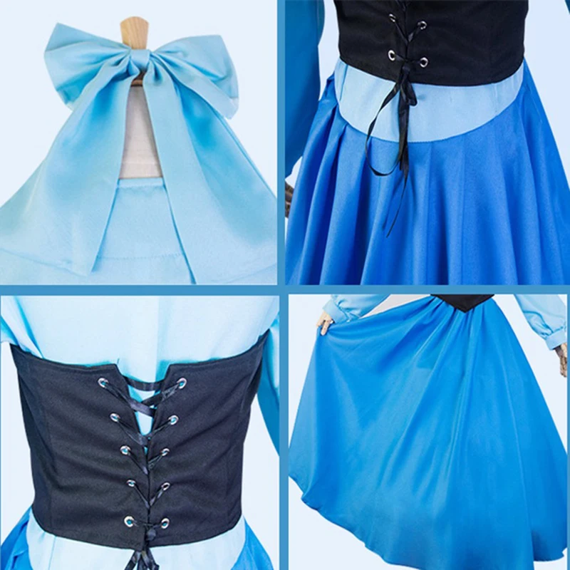 The Mermaid of the Child Plays Cosplay Anime Costume Daughter Sea Ariel Adult Dress Cos Women's |