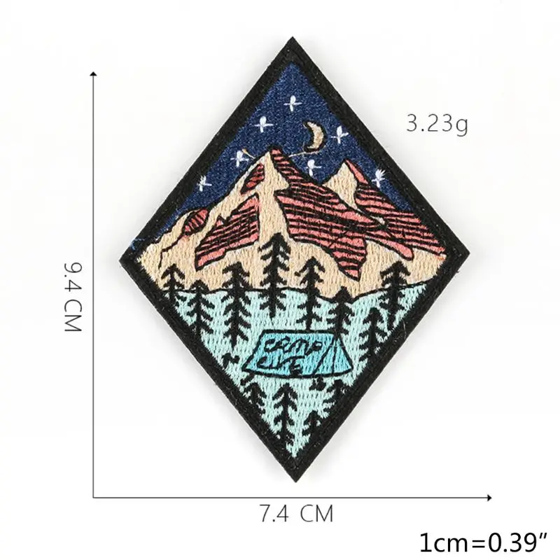 9 шт. нашивка с геометрическим значком на горную планету вышитая аппликация