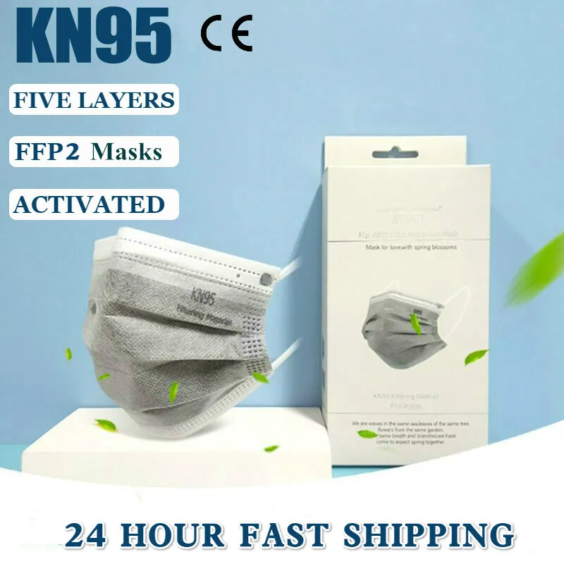 

Респиратор KN95 5-слойный многоразовый для защиты от пыли с активированным углем
