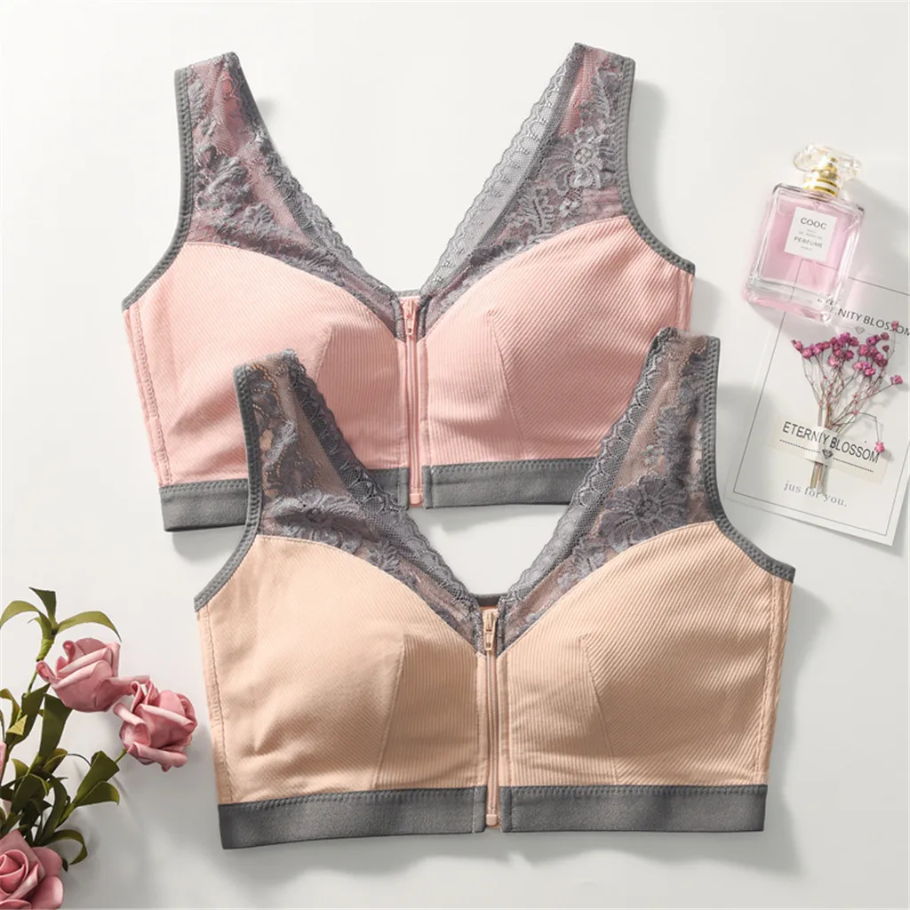Женский Регулируемый поддерживающий бюстгальтер с нулевым давлением на молнии