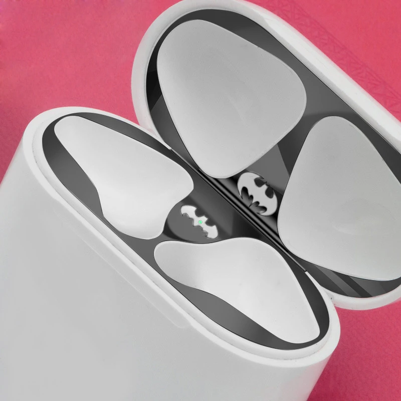 Для Apple AirPods 2 металлическая Пылезащитная Защитная Наклейка защитная крышка для наушников для Airpods 2 Пылезащитная наклейка для AirPods 1