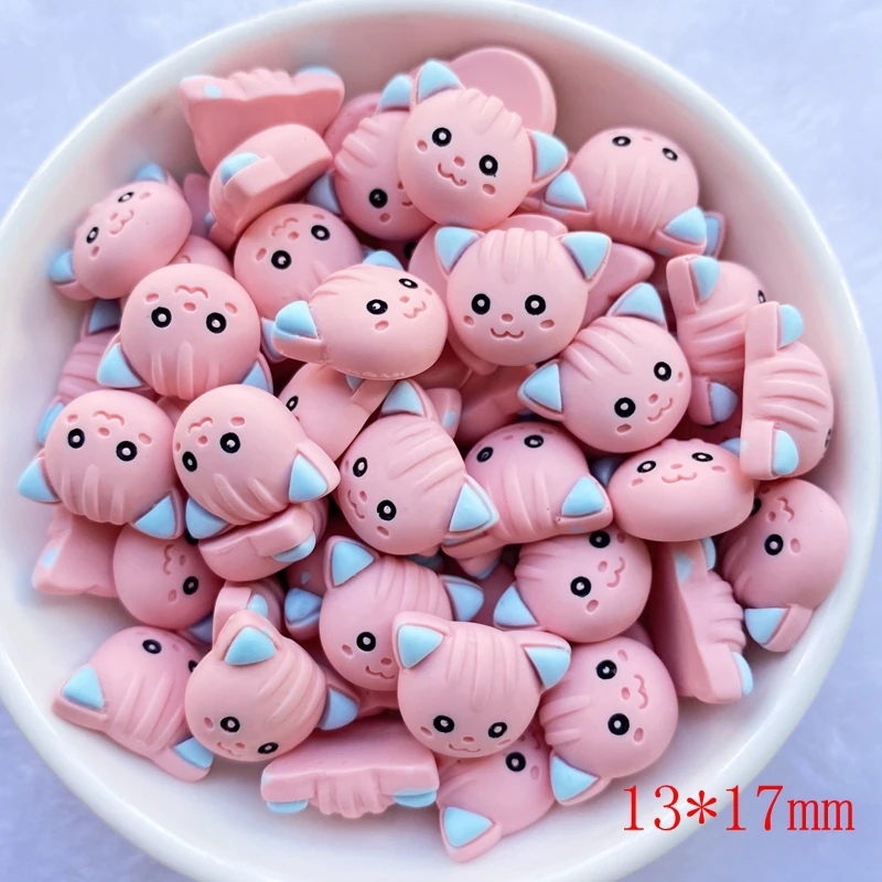 

40Pcs New Cartoon Cute Animal Resin Flat Bottom DIY Crafts Mobile Phone Case Accessories F5