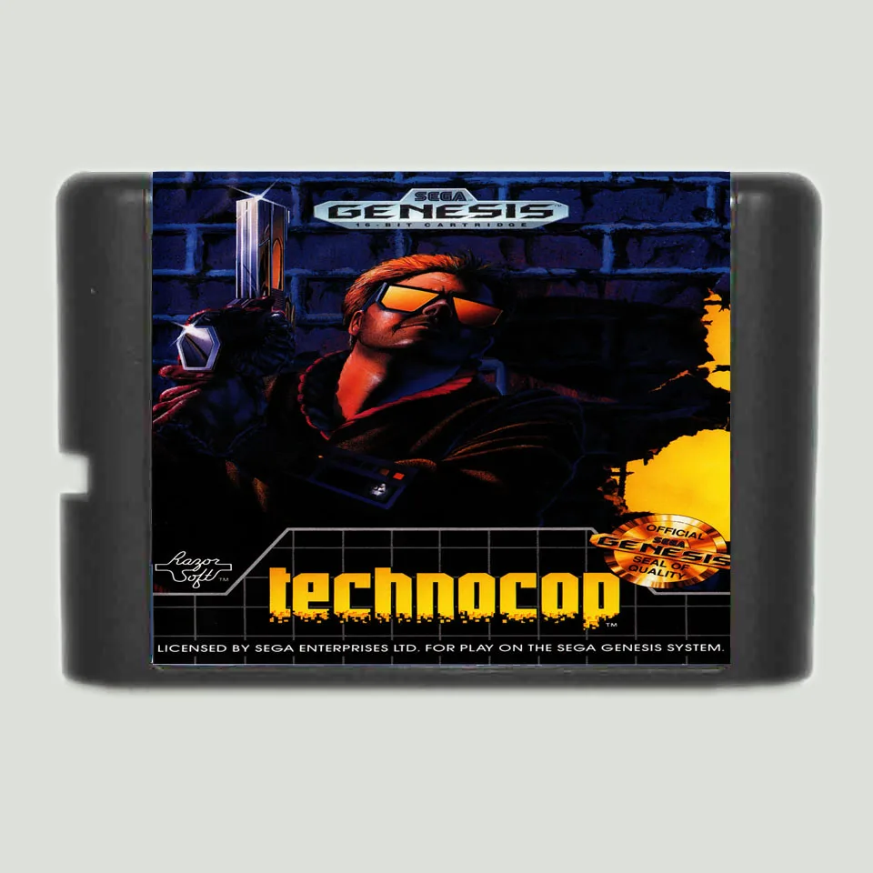 

Technocop 16 бит MD карточная игра для Sega игры Sega Mega Drive для Genesis